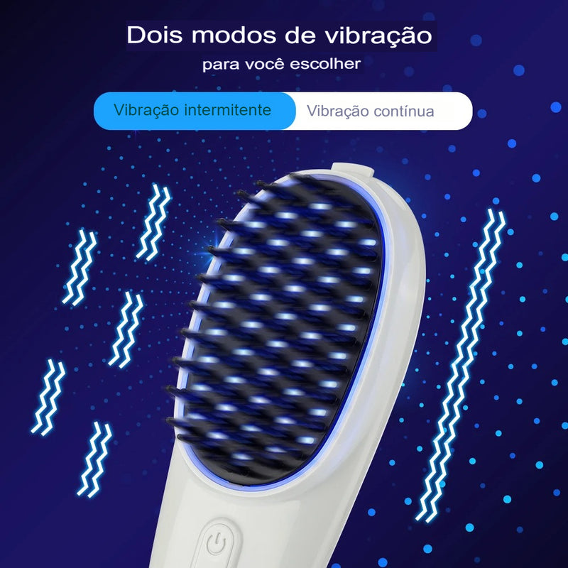 Escova Fototerápica HairBeauty™ - LED 3 em 1 para Crescimento e Antiqueda Capilar